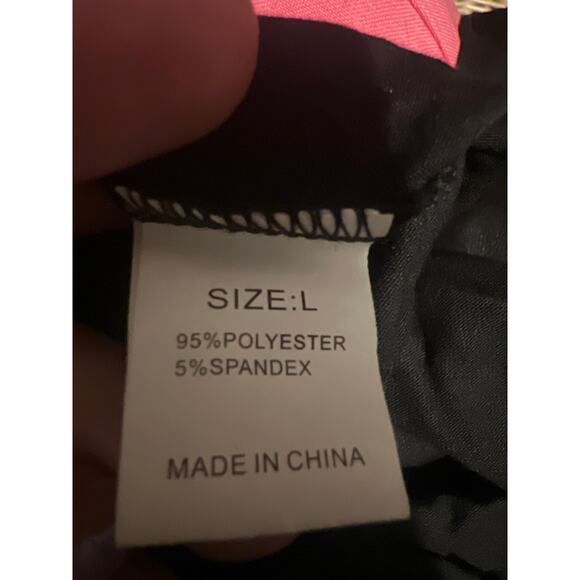 Black Short Sleeve Striped Sleeve Animal Print T-Shirt Dress Size Large - Picture 8 of 8